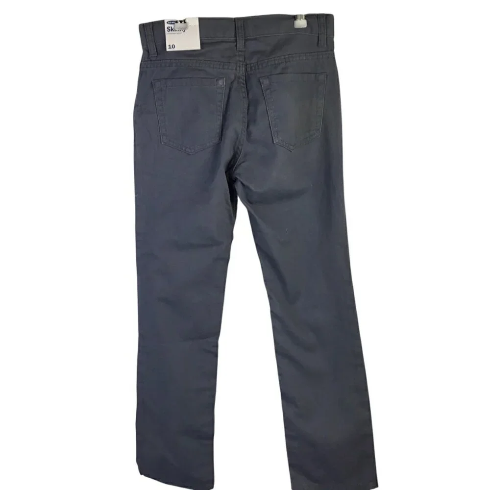 Old Navy Boys Gray Jeans Pants NWT 10 Skinny 100% Cotton Adjustable Waist